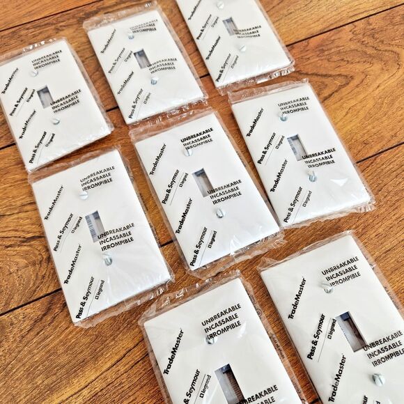 LOT 8 - Pass & Seymour Legrand TP1-W Wall Plate Light Switch White Cover - Picture 3 of 4